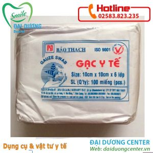 Gạc y tế (Túi 100 miếng 10cm x 10cm x 6 lớp)