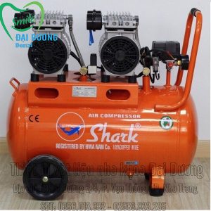Máy nén khí không dầu Shark 2 động cơ 50 lít