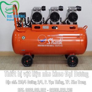 Máy nén khí không dầu Shark 3 động cơ 100 lít