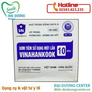 Bơm tiêm Vinahankook: 10 ml, 20ml (Hộp 100 cây)