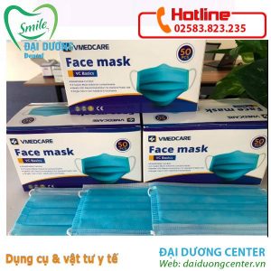 Khẩu Trang Y Tế Kháng Khuẩn 4 Lớp Lọc - Xanh (50 Cái / Hộp)