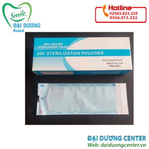 Túi hấp dụng cụ vô trùng dạng miếng 90mm x 230mm